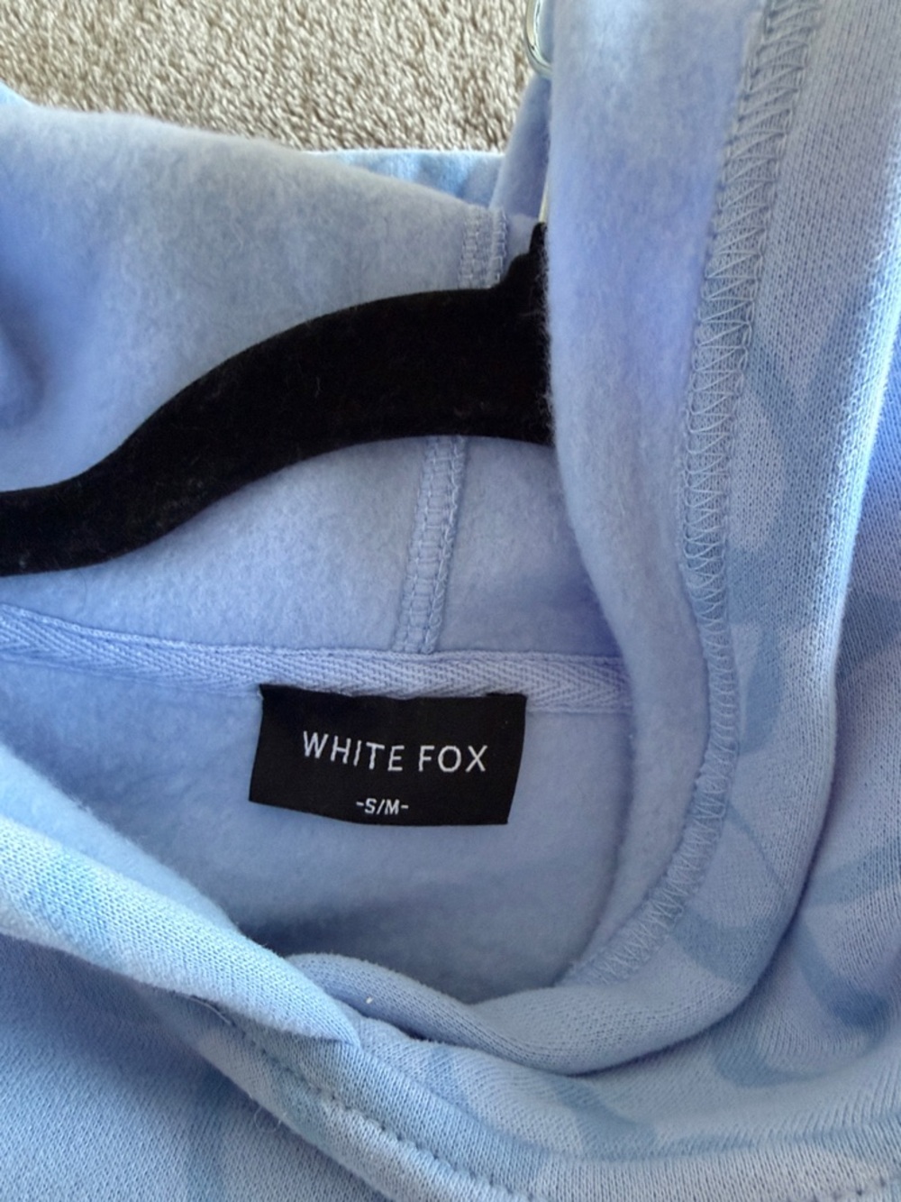 Light Blue Bow-Print Hoodie - Picture 2 of 3